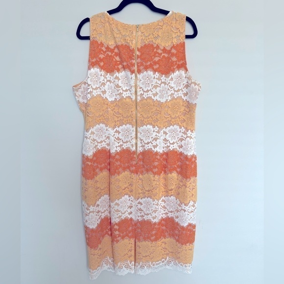 Orangescile Lace Sleeveless Sheath Dress Size 16 - Picture 2 of 6